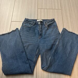 Abercrombie & Fitch Dark Blue 90’s curve love relaxed high rise  Jeans